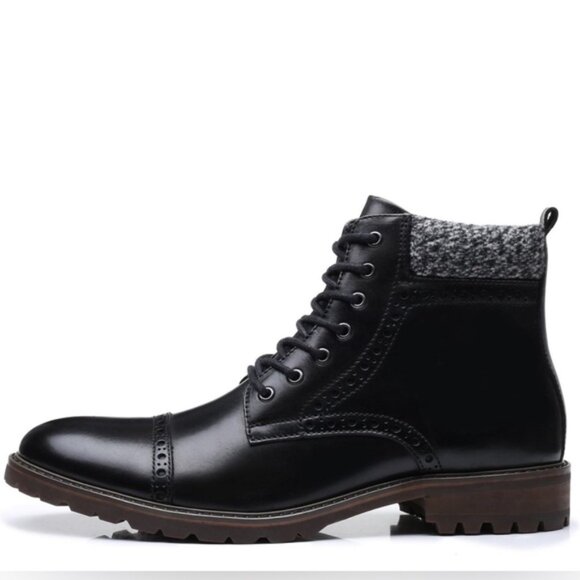 NWOB LA MILANO THOMAS GENUINE LEATHER Cap Toe Lace Up Casual Oxford Boots B51573 - Picture 9 of 15